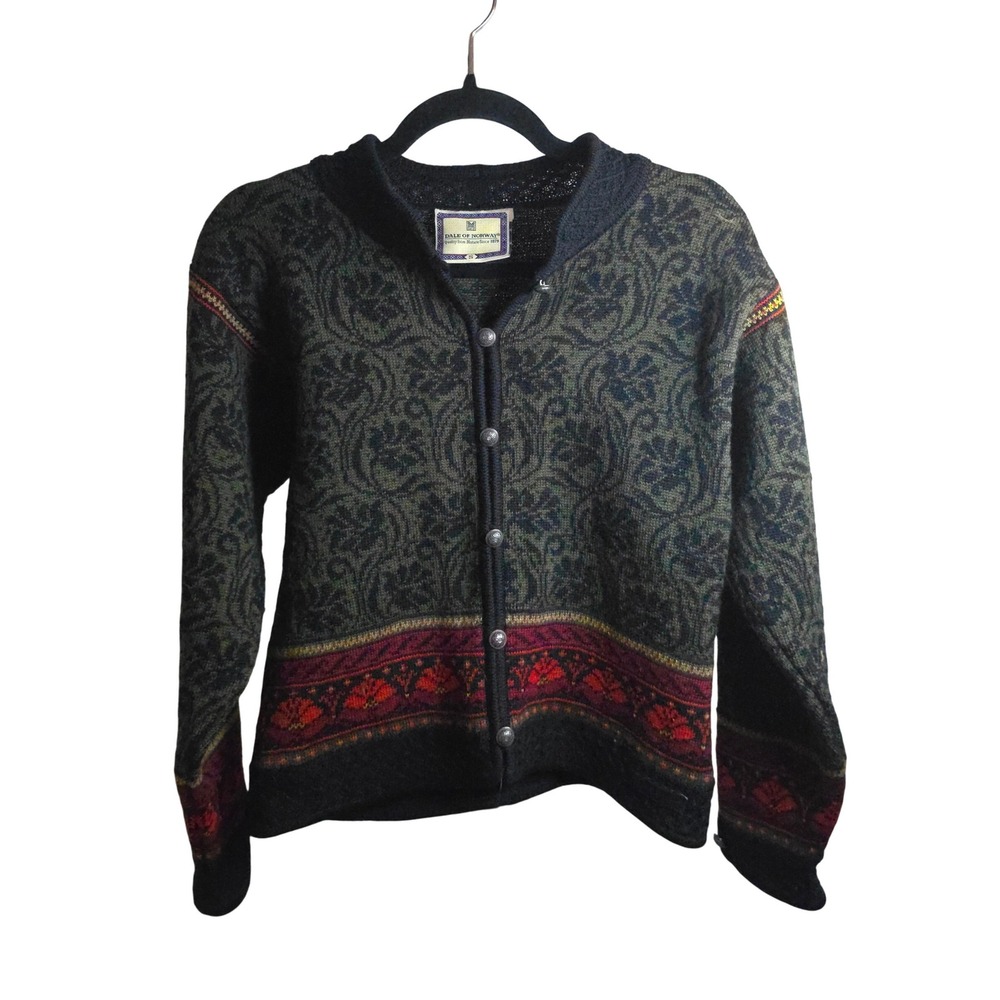 Dale of Norway Black and Red Cardigan